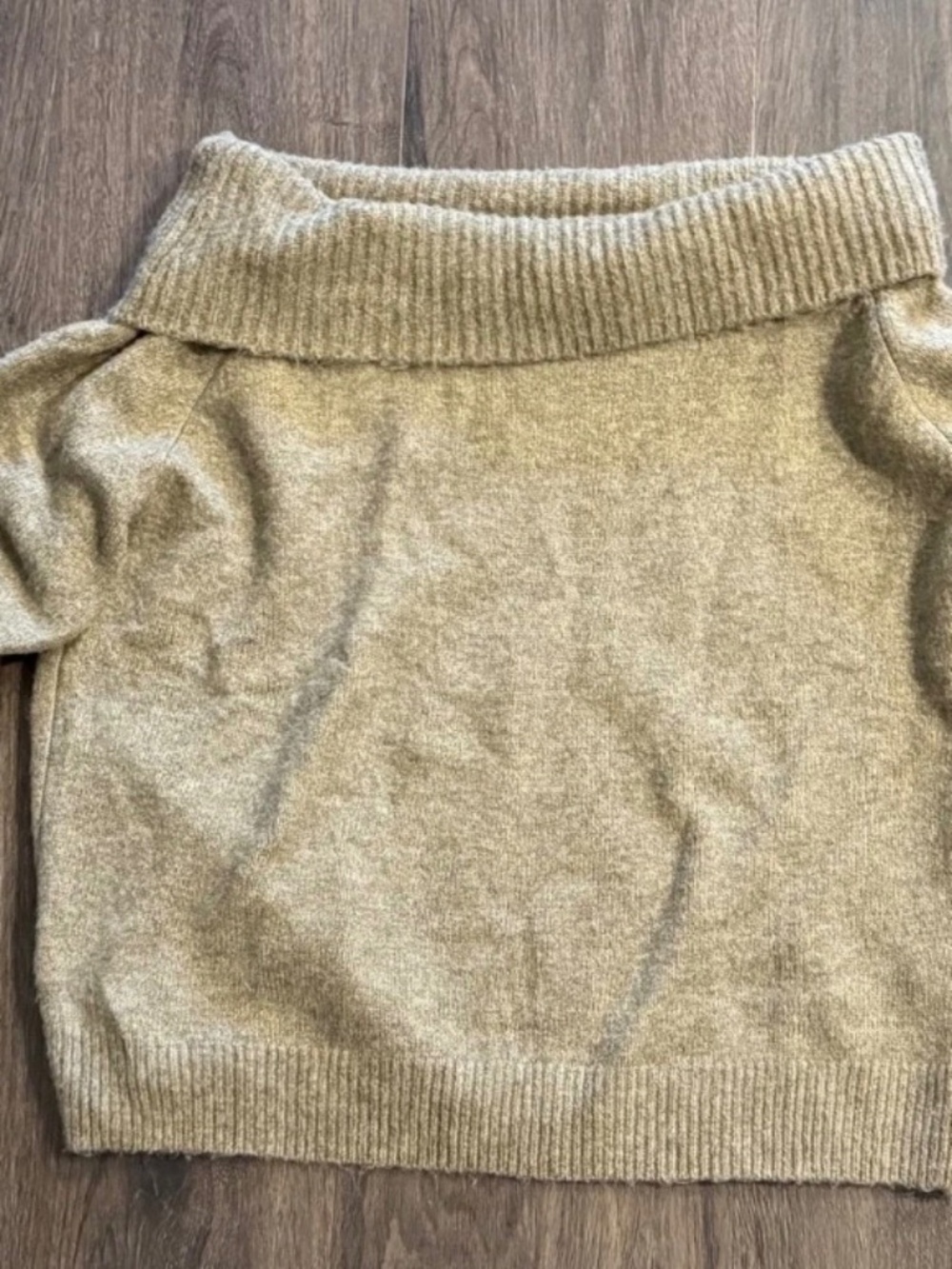 Lillusory Women's Off The Shoulder Sweater - Coffee - Size XL